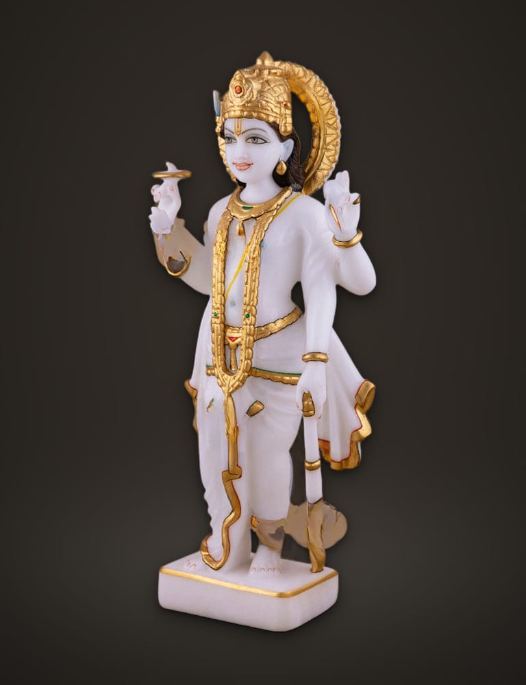 Marble Murti Vishnu Lakshmi 12 inch (A), additional view