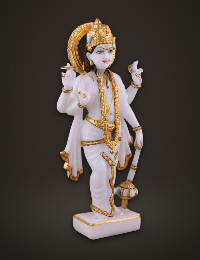 Marble Murti Vishnu Lakshmi 12 inch (A), additional view