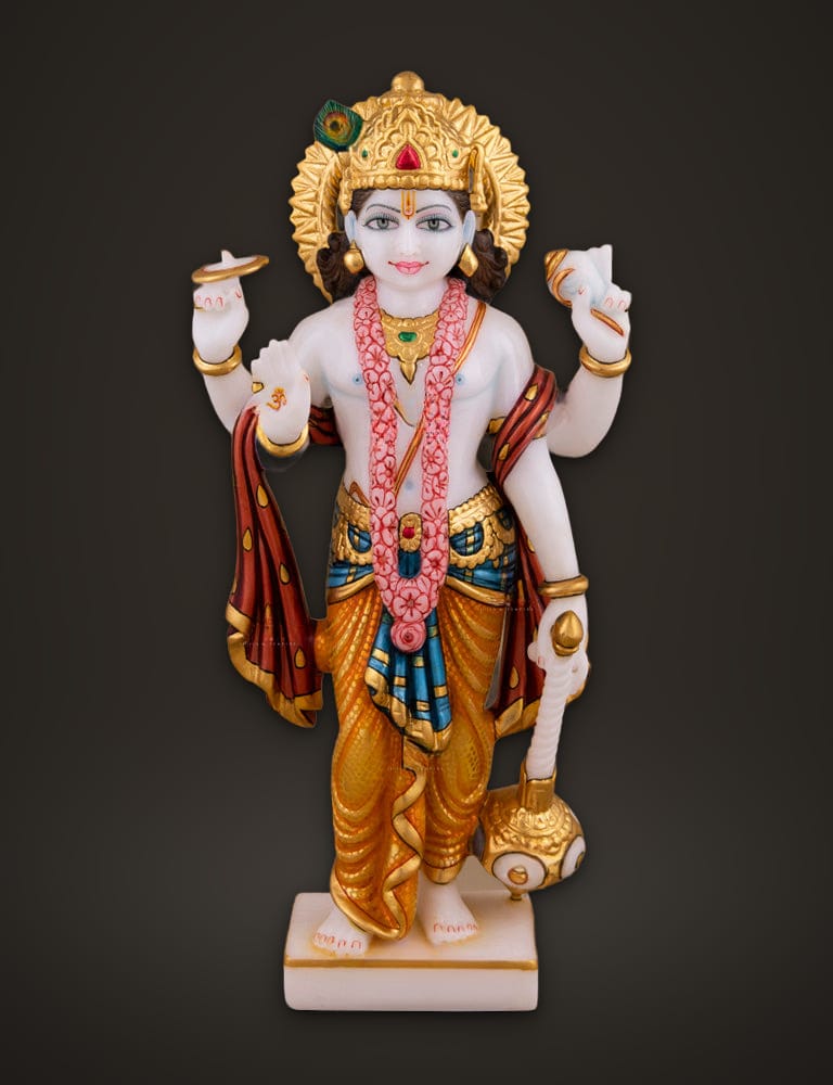 Marble Murti Vishnu Lakshmi 12 inch, additional view
