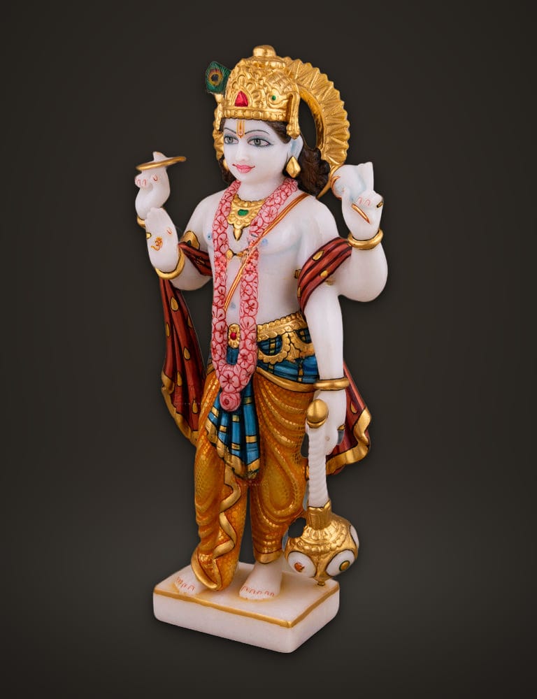 Marble Murti Vishnu Lakshmi 12 inch, additional view