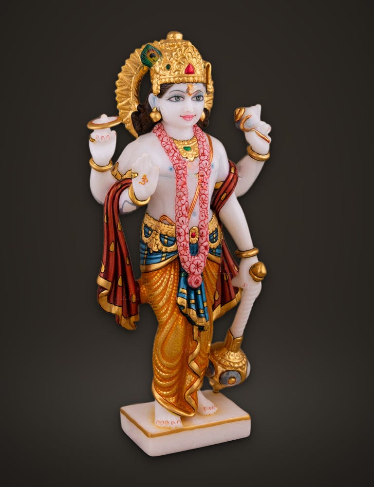 Marble Murti Vishnu Lakshmi 12 inch, additional view