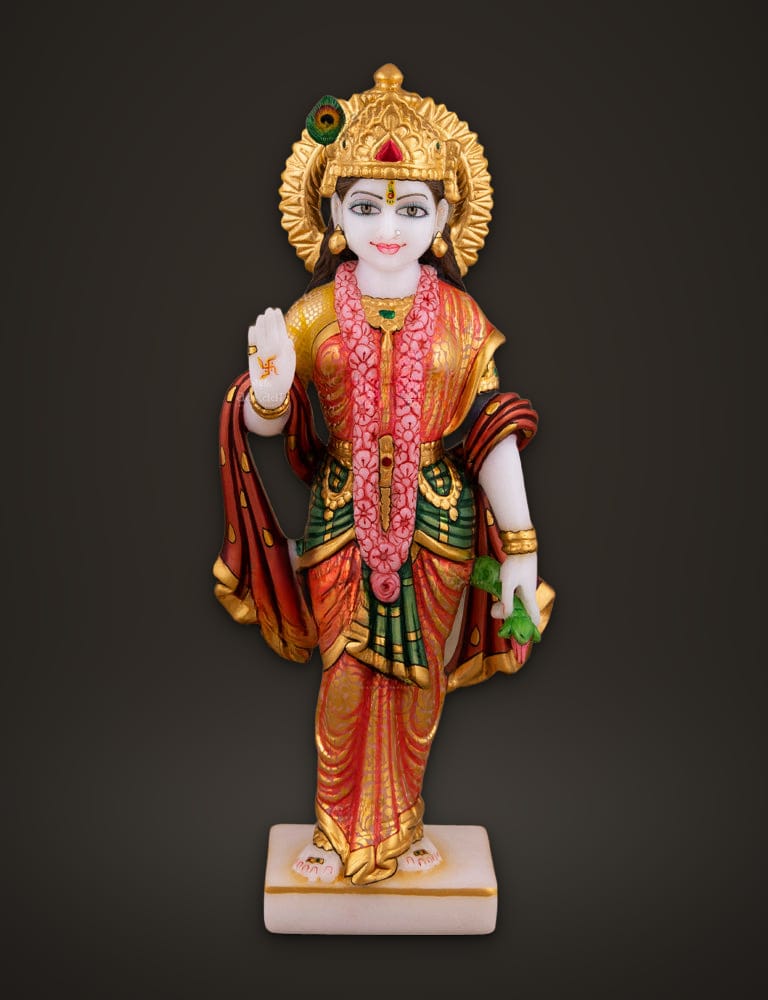 Marble Murti Vishnu Lakshmi 12 inch, additional view
