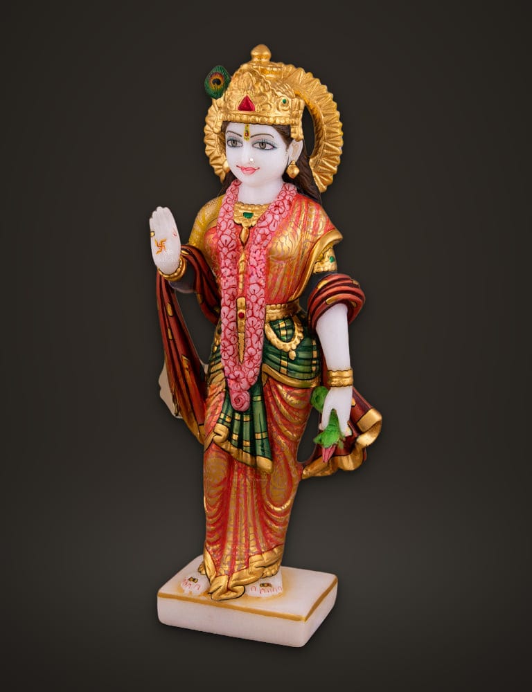 Marble Murti Vishnu Lakshmi 12 inch, additional view