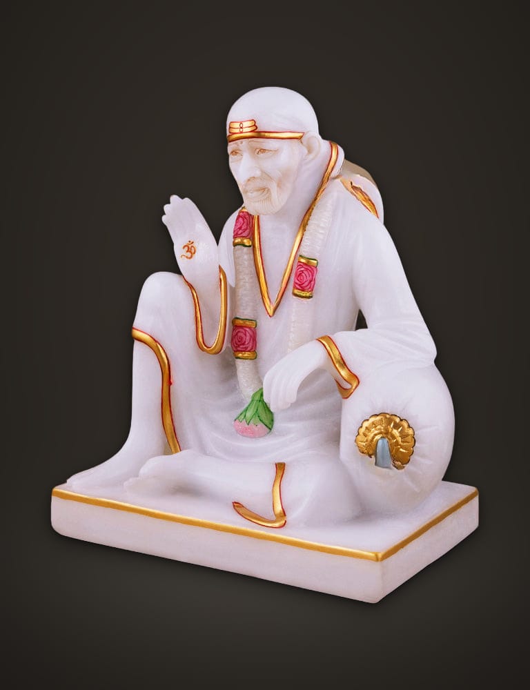 Sai Baba Idol in Marble 9 inch, additional view