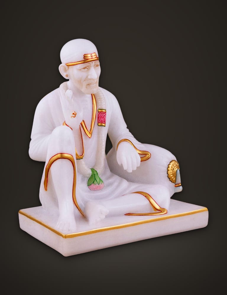 Sai Baba Idol in Marble 9 inch, additional view
