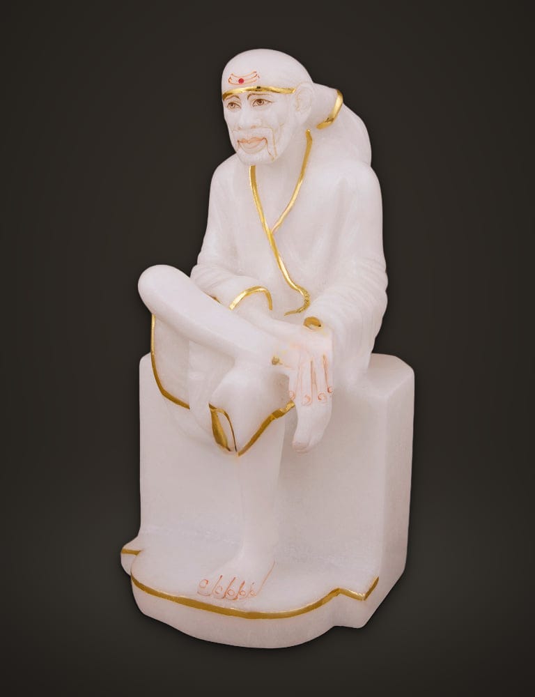 Sai Baba Moorti in Marble 9 inch, additional view