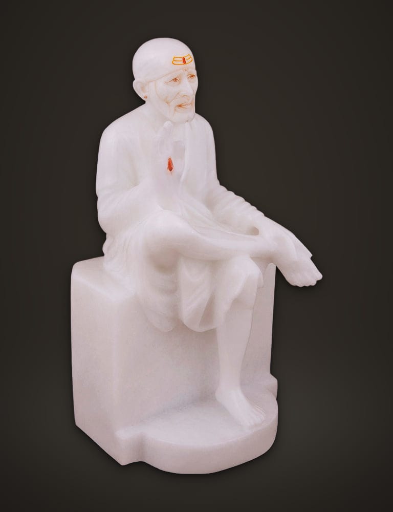 Sai Baba Murti in Pure Marble 9 inch, additional view