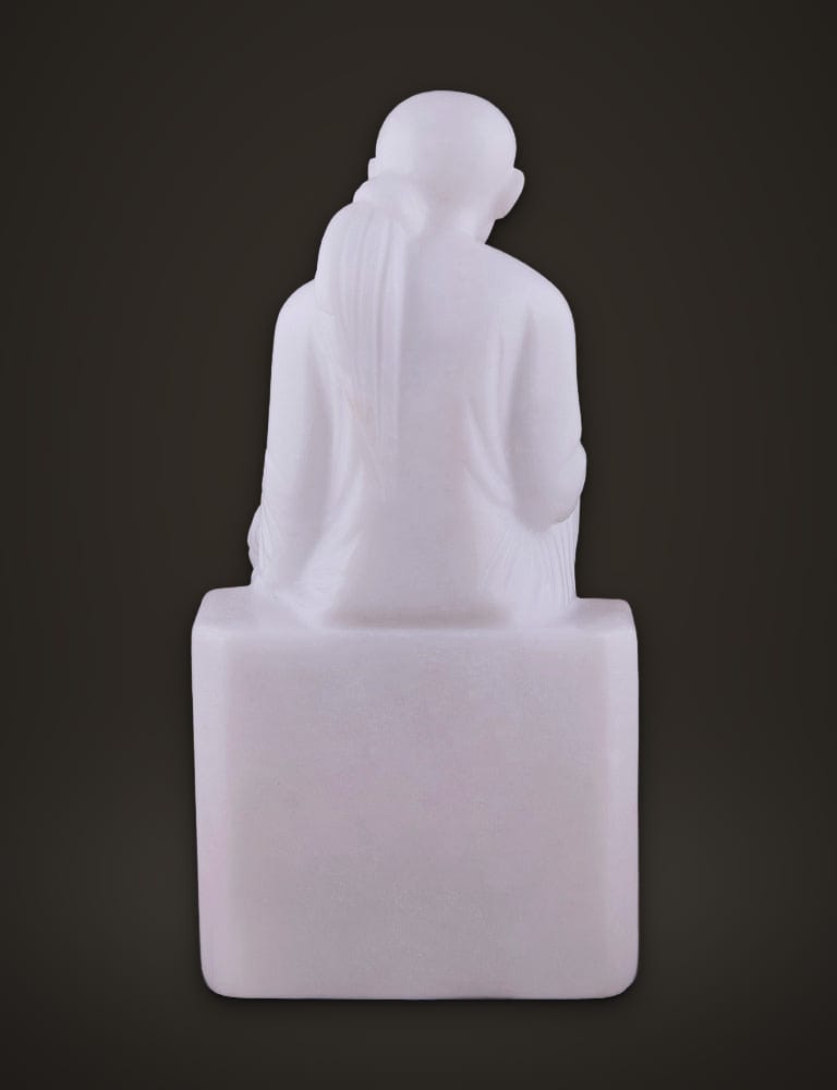Sai Baba Murti in White Marble 12 inch, additional view