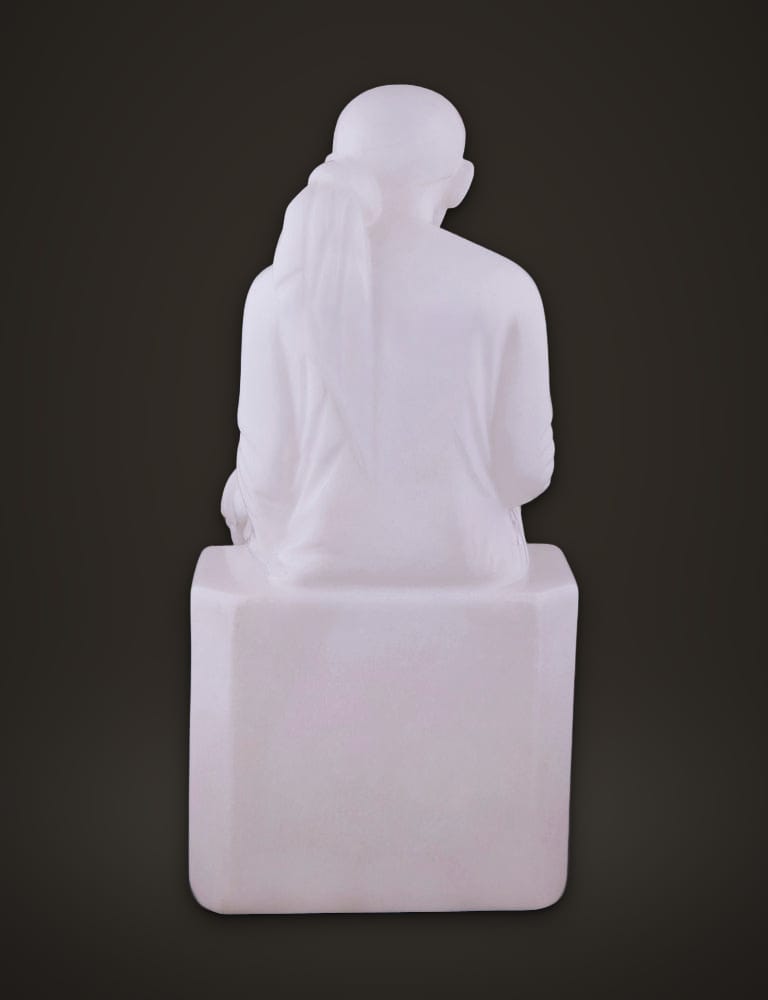 Shirdi Sai Baba in Pure White Marble 18 inch, additional view
