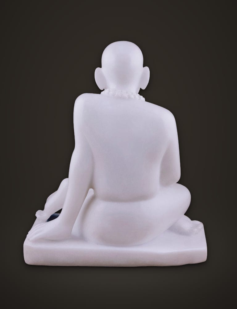 Swami Samarth Idol in White Marble 12 inch, additional view