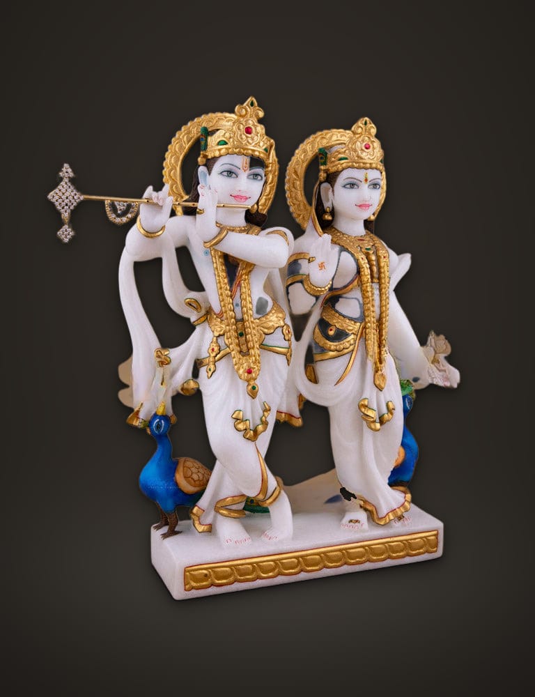 Marble Idol Radha Krishna 15 inch, additional view