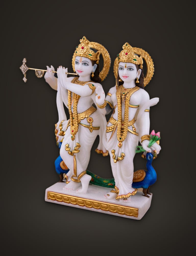Marble Idol Radha Krishna 15 inch, additional view