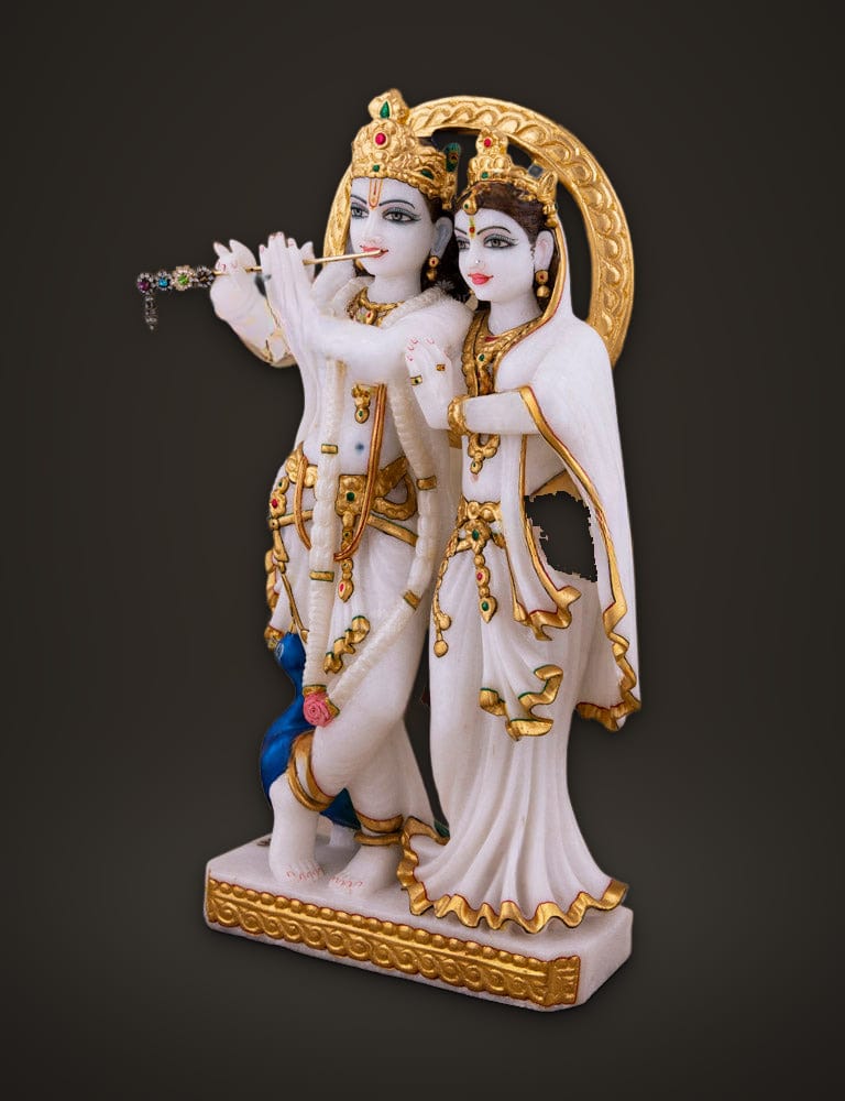 Marble Murti Radha Krishna 14 inch, additional view