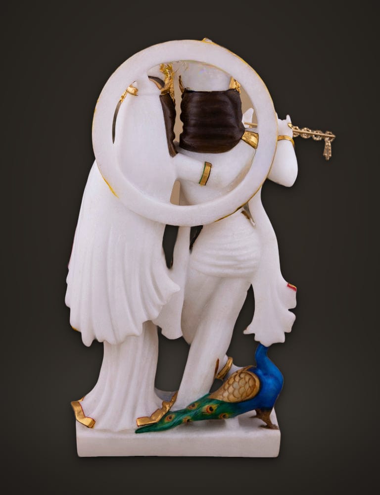 Marble Murti Radha Krishna 14 inch, additional view