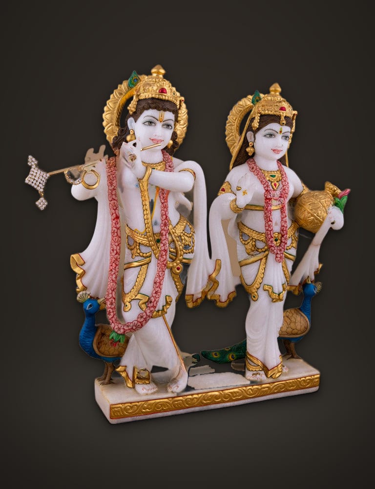 Radha Krishna Idol in Marble 15 inch, additional view