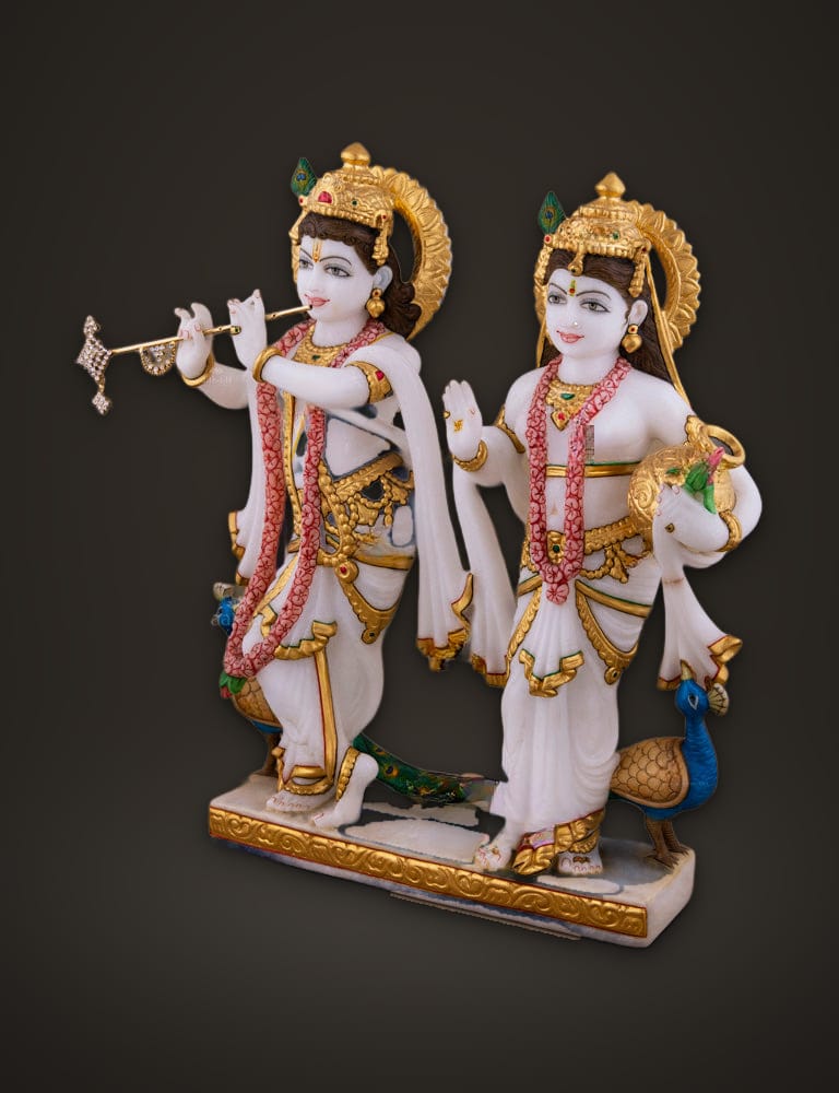 Radha Krishna Idol in Marble 15 inch, additional view