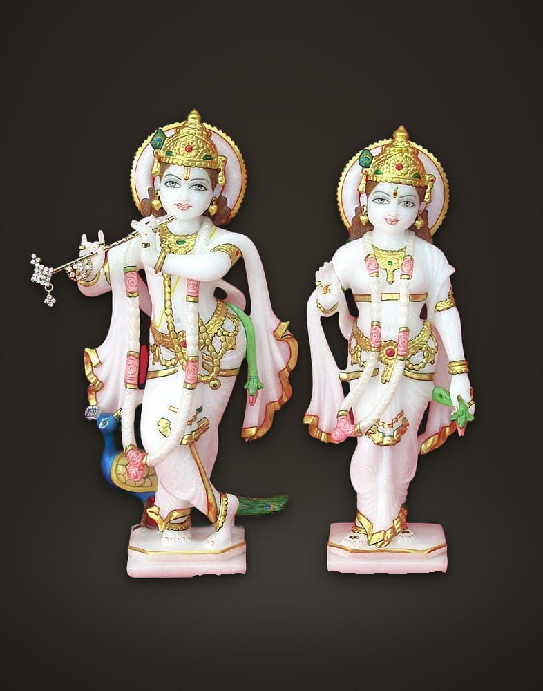 Standing Radha Krishna Statue 12 inch, front view
