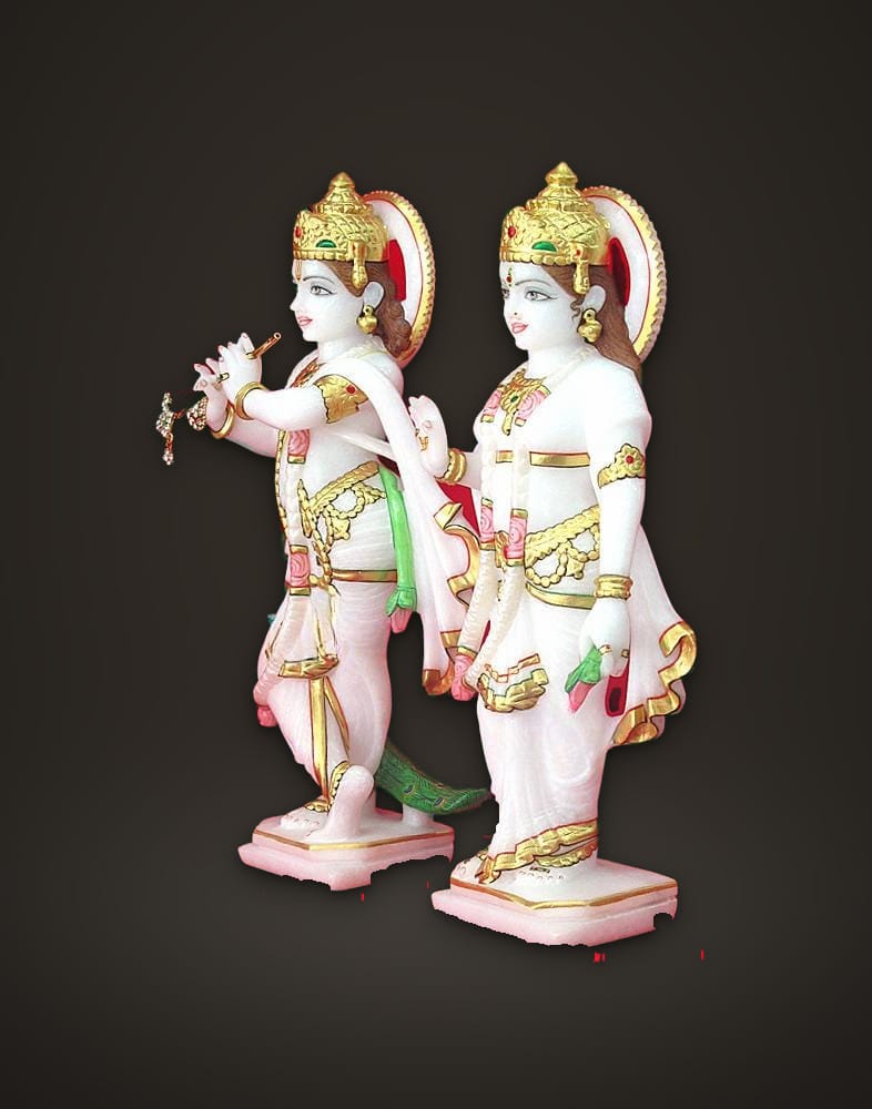 Standing Radha Krishna Statue 12 inch, additional view