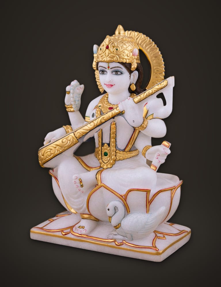 Marble Murti Saraswati 12 inch, additional view
