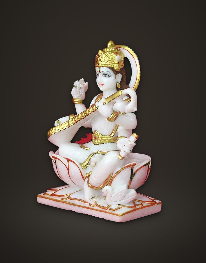 Mata Saraswati playing the Veena 9 inch, additional view