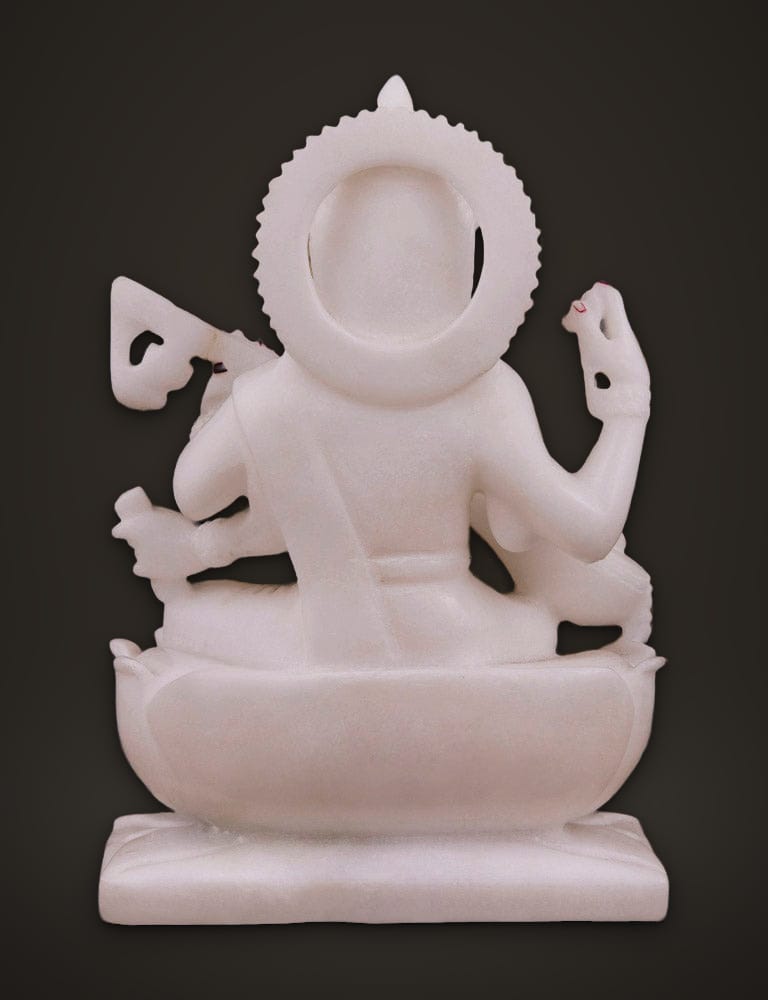 Saraswati Moorti in Pure Marble 6 inch, additional view