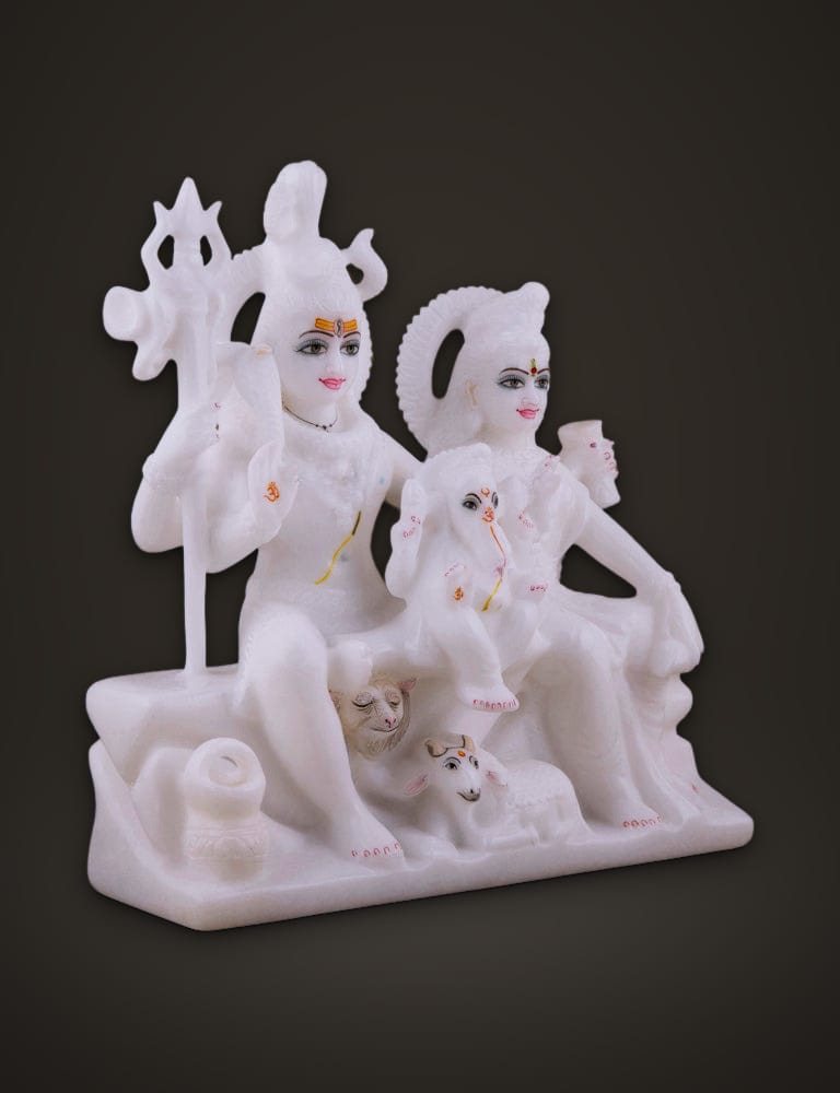 Marble Murti Shiv Parivar 10 inch, additional view
