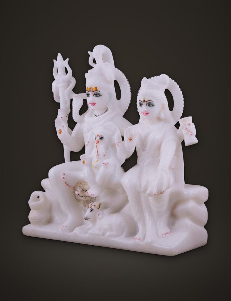 Marble Murti Shiv Parivar 10 inch, additional view