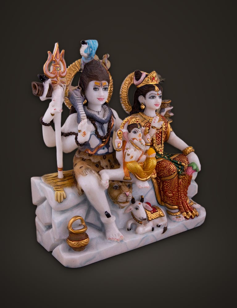 Marble Murti Shiv Parivar 12 inch, additional view