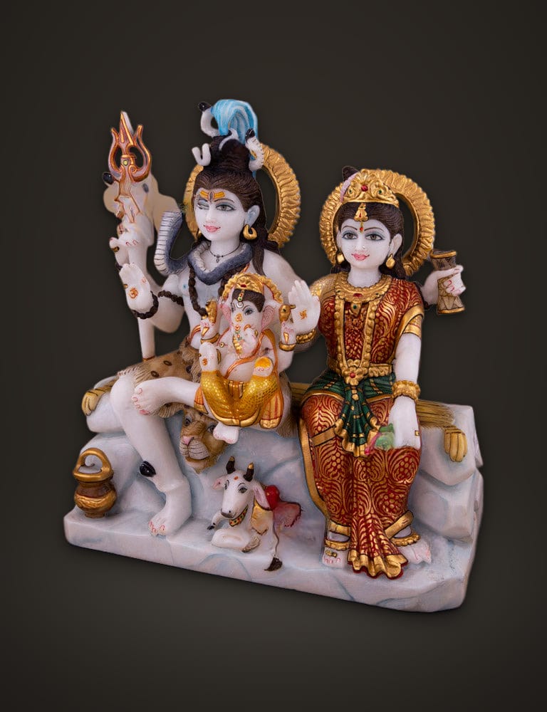 Marble Murti Shiv Parivar 12 inch, additional view