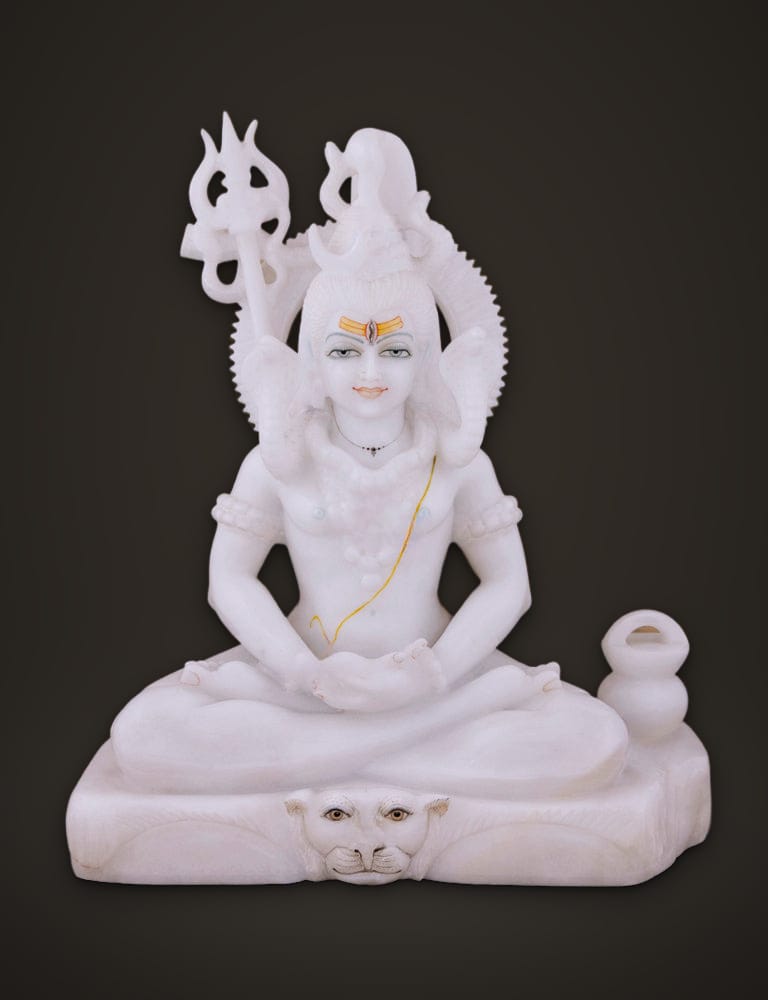 Marble Murti Shankar 15 inch, front view